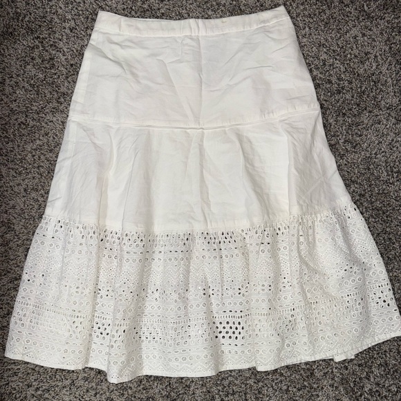 NWT Point Sur tiered skirt in mixed eyelet size 8 - Picture 2 of 7